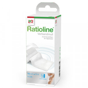 Produktbild von RATIOLINE acute 10 cmx1 m Verbandmull gerollt