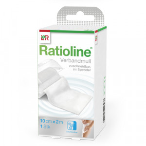 Produktbild von RATIOLINE acute 10 cmx2 m Verbandmull gerollt