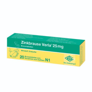 Produktbild von ZINKBRAUSE Verla 25 mg Brausetabletten